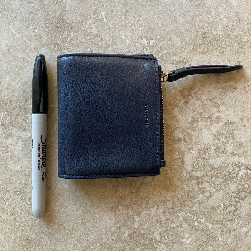 All Saints Small Wallet -  Dark Navy